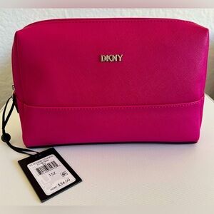 DKNY Large Square Pink Cosmetic Case Bag